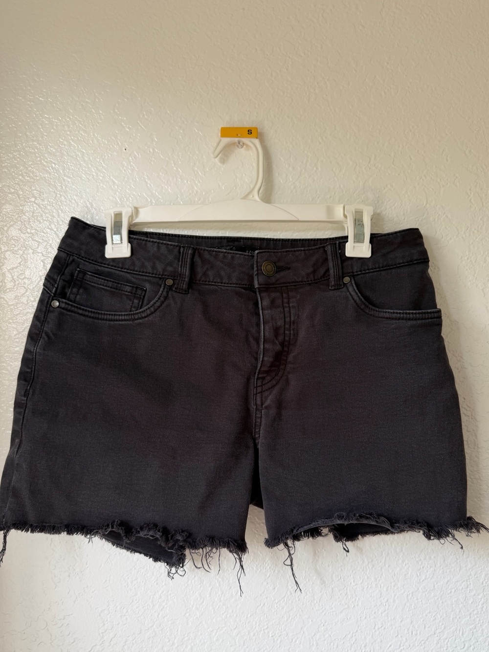 Prana Black Raw-Hem Denim Shorts